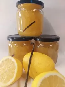 Limon reçeli vanilya çubuklu %100 pancar şekeri koruyucu katkı içermez el yapımı