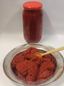 Tatlı Biber Salçası 1 Kg Güneş Kurusu Cam Kavanoz - Görsel 5