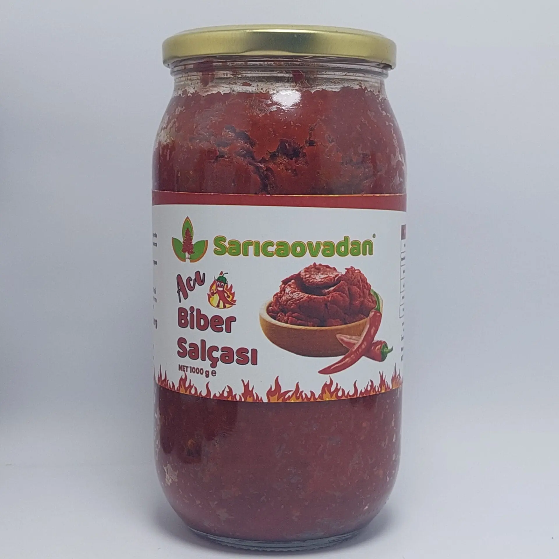 Acı Biber Salçası 1 Kg Antep Cam Kavanoz