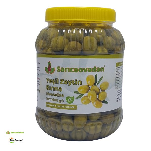 Manzalina Yeşil Zeytin Kırma 1 Kg